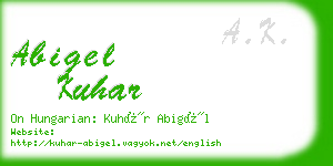 abigel kuhar business card